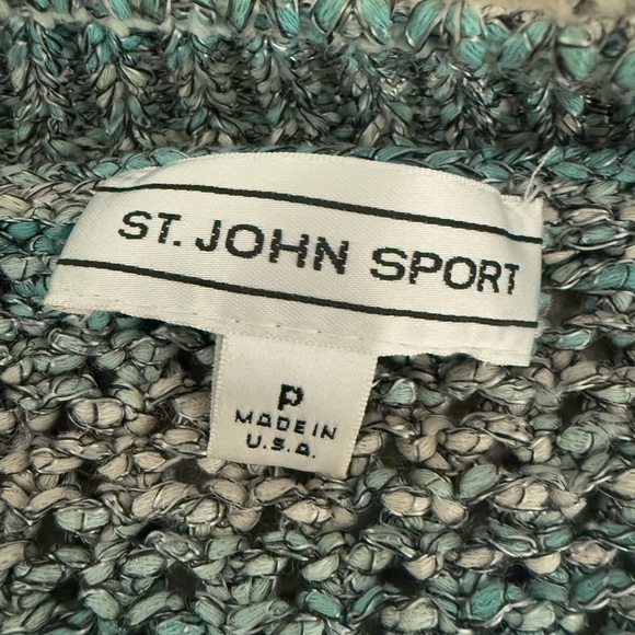 St. John Sport Knit Crochet Cropped Sweater XXSP/XSP - Picture 7 of 8
